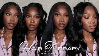 full detailed glueless wig install | 1 kinky straight wig 2 hairstyles | FT. Ashimary Hair