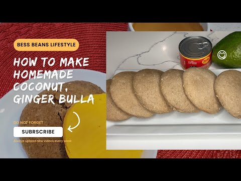 How To Make Jamaican Homemade Coconut, Ginger Bulla Cakes/ Vegan Bulla Cakes