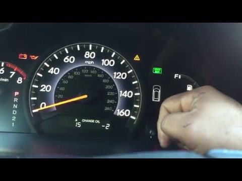 SERVICIO "A" 2006 Honda Odyssey/RESETEO DEL AVISO DE CAMBIO DE ACEITE