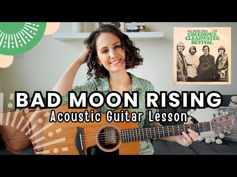 Bad Moon Rising - CCR [Acoustic Guitar Lesson Tutorial for Beginners]