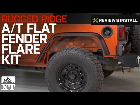 Jeep Wrangler Rugged Ridge A/T Flat Fender Flare Kit, 4 Piece (2007-2017 JK) Review & Install