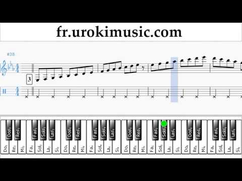 Cours de Piano (main droite) Justin Bieber - Sorry Tuto Partitions Partie#1 um-i829