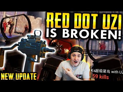 NEW RED DOT UZI IS INSANE! 59 KILLS (0.17.0 UPDATE) - PUBG Mobile