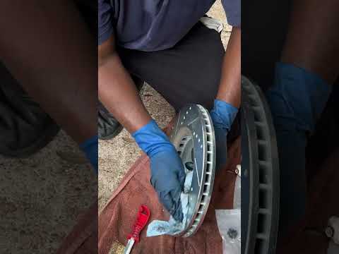 DRILLED AND SLOTTED ROTORS ON MY LEXUS RX350 F SPORT #shorts #brakes #howto