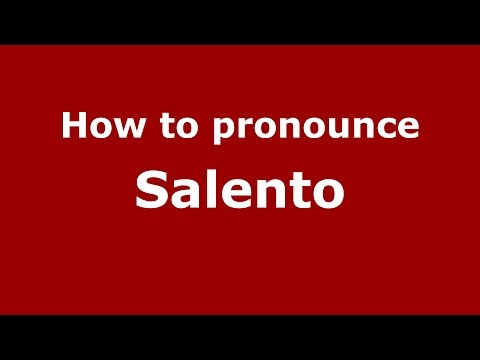 How to pronounce Salento (Colombian Spanish/Colombia)  - PronounceNames.com