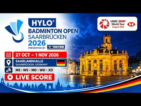 🔴 Day 1 - R32 | HYLO Open 2026 | HSBC BWF Super 500 | Live Score Badminton