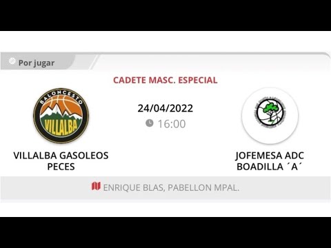Cadete masc A VILLALBA GASOLEOS PECES - ADC BOADILLA