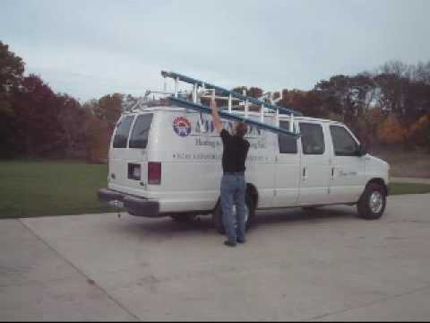 Hauler Racks, Inc. - Van Rack - Drop Down Ladder Rack Accessory! (Video #1)