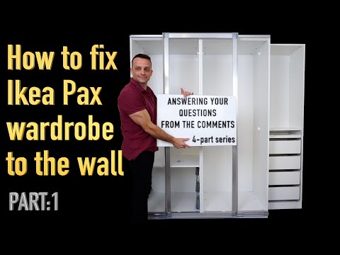 How to fix Ikea Pax wardrobe to the wall.
