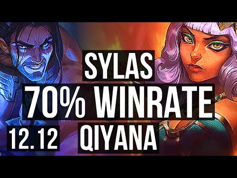 SYLAS vs QIYANA (JNG) | 12/1/9, 70% winrate, Legendary | NA Master | 12.12