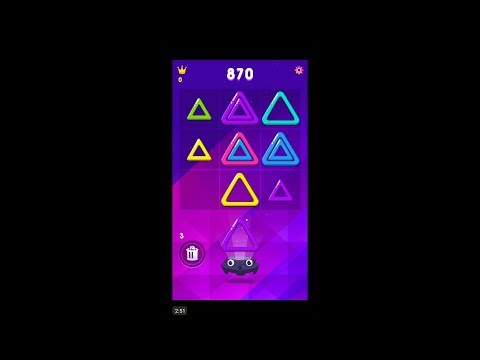 Color Pop-match 3 triangles (by IOplay) - casual game for android - gameplay. - YouTube