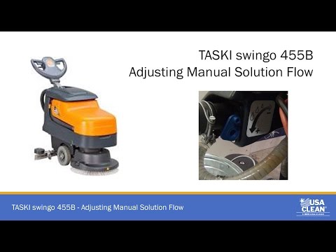 TASKI swingo 455B Adjusting Manual Solution Valve