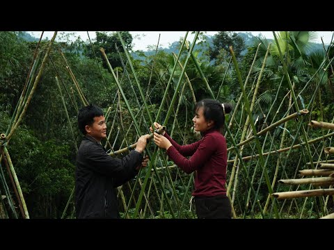 Positive energy from their hands: Thang and Nhi refresh their living space together.