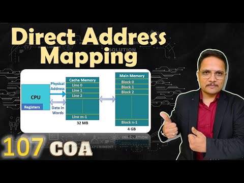 Direct Address Mapping in Cache Memory