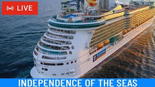 SHIPS TV - Independence of the Seas Cruise Ship Departing Port of Southampton (LIVE)