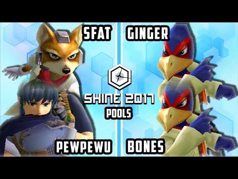 Shine 2017 SSBM - CLG | SFAT & CLG | PewPewU Vs. Ginger & Bones - Smash Melee Doubles Pools