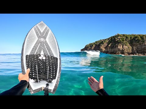 SURFING UP THE COAST ON A SICK NEW SWALLOW TAIL! (RAW POV)