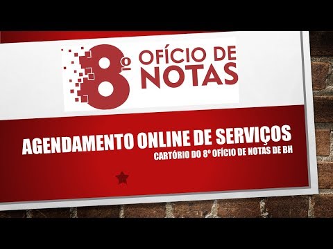 Prévia agendamento online de serviços Cartório 8º ofício de notas de BH
