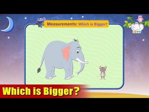 K1 - Module 9 - Exercise 8 Which is Bigger | Appu Series | Kindergarten Math Learning
