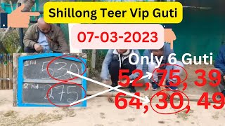 (Vip Guti) Shillong Teer Target 07/03/2023@Common Number@Results
