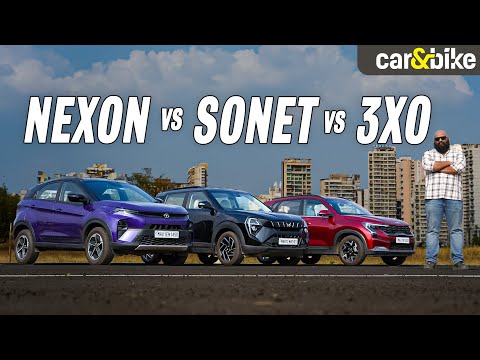 Tata Nexon vs Kia Sonet vs Mahindra XUV 3XO: Subcompact SUV Shootout | Turbo Petrol AT SUVs