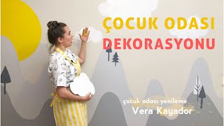 Neşeli Çocuk Odası Dekorasyonu | Duvar Desen Çizim Nasıl Yapılır