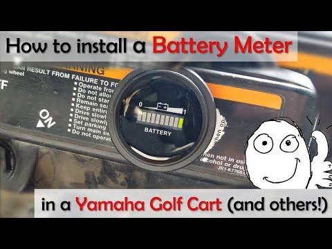 How to install a Golf Cart Battery Meter on a Yamaha G19... and others! (Battery Monitor Indicator)