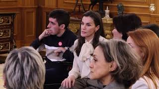 S.M. la Reina recibe en audiencia a una representación de la Asociación Europea contra las Leucodistrofias en España, con ocasión de su 25º Aniversari