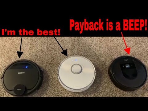 3 Way Robot Vacuum Race Home - Deebot Ozmo 930 VS iRobot Roomba i7 VS Roborock S5 - INTENSE FINISH