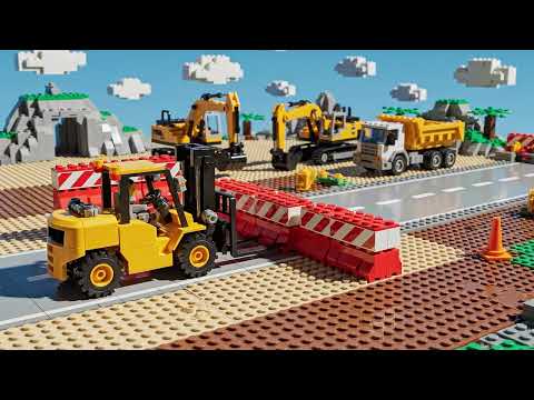 OH NO! Bridge Collapse? Construction Vehicles Build Lego Bridge & Rescue Mission 🏗️