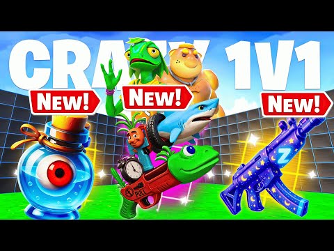 CRAZY 1V1 FFA ALL GUNS & RIDES MAP FORTNITE CREATIVE - FIND ALL NEW SECRETS LOCATIONS (PART 38)