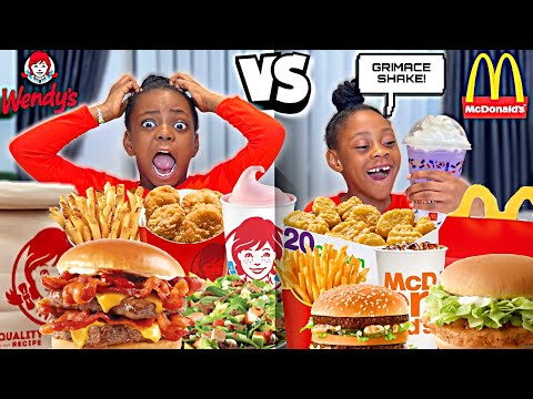 MCDONALD'S VS WENDY'S FOOD Food Challenge!| Sasha&Asher