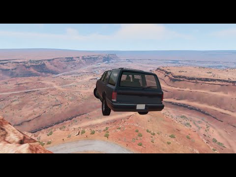 Super drop into the abyss. Crash the car from the mountain.  #12 BeamNG.drive