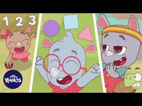 Simple Learning for Kids: Counting, Shapes & Opposites - Kids (0-4), Kingdom Kids Zone - Stomp! Stomp! Rhinos!
