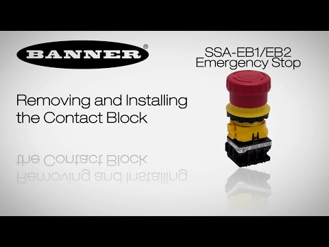 Retrait et installation du bloc de contacts d'un bouton d'arrêt d'urgence