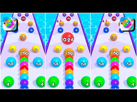 Ball Run 2048 Vs Jelly Merge 3D : Number Balls + ASMR GAMEPLAY ( Max Level )