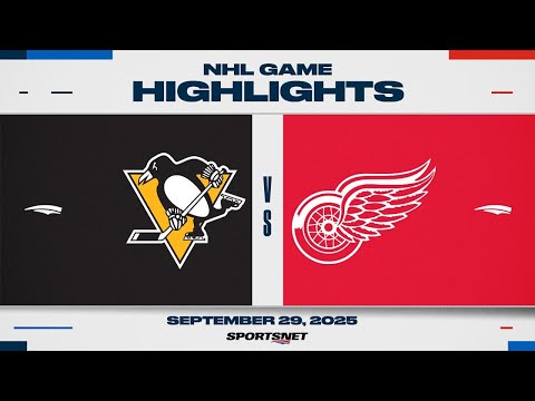 NHL Preseason Highlights | Penguins vs. Red Wings - September 29, 2025