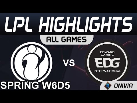 IG vs EDG Highlights ALL GAMES LPL Spring Season 2021 W6D5 Invictus Gaming vs EDward Gaming by Onivi