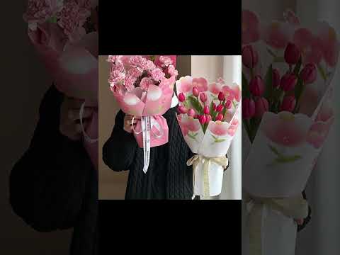 Spring Flower Print Bouquet Wrap Paper Pack 20 (35x50cm)