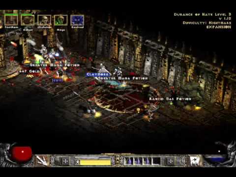 Diablo 2 Bone/Summon Necro Level 49 Mephisto Run