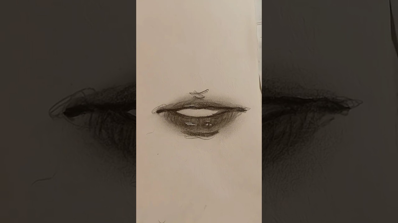 How To Draw Open Lips😄 #tutorial #sketch #howtodrawLips #Lips #shorts