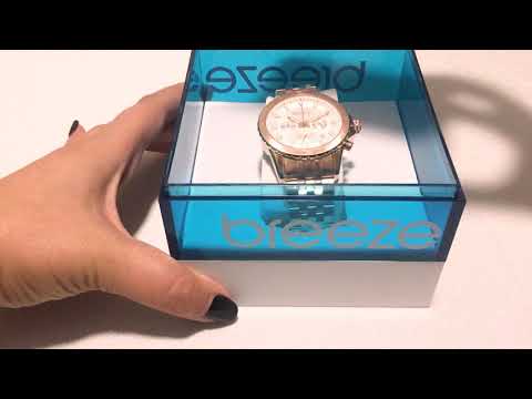 BREEZE Invernia Rose Gold Stainless Steel Chronograph 212131.4 -  E-oro.gr