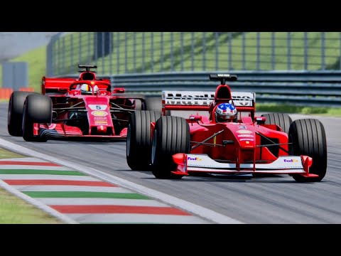 Ferrari F1 2018 vs Ferrari F1 2000 -  Monza