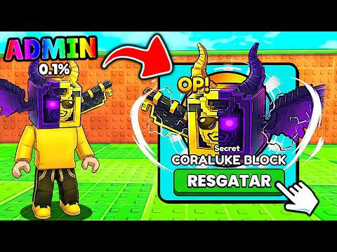 PEGUEI NOVOS BRAINROTS E LUCKY BLOCK DE YOUTUBER NO EVENTO DE ADMIN no SEJA UMA LUCKY BLOCK