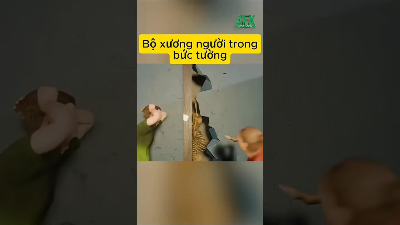Bộ xương người trong bức tường