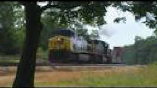 preview picture of video 'CSX Q194 Intermodal Train at Auburn, GA'
