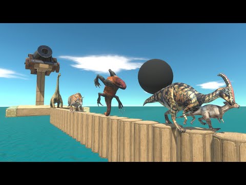 Run Away from Giant Cannon - Animal Revolt Battle Simulator