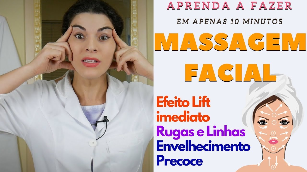 MASSAGEM FACIAL para LIFT imediato, tratar Rugas, Linhas e Envelhecimento Precoce