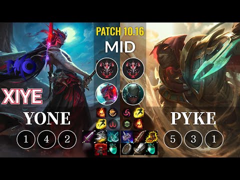 DMO xiye Yone vs Pyke Mid - KR Patch 10.16