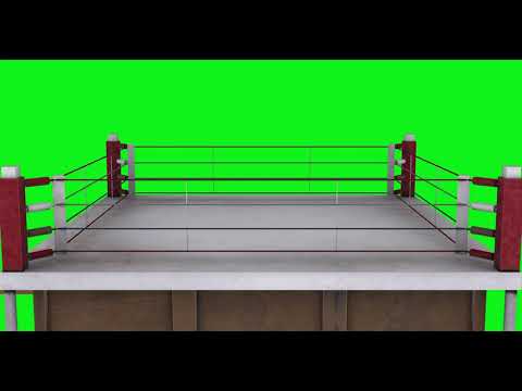 Boxing Ring Virtual Set Green Screen Animation 4K